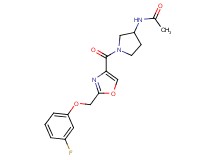 N-[1-({2-[(3-fluorophenoxy)methyl]-1,3-oxazol-4-yl}carbonyl)pyrrolidin-3-yl]acetamide
