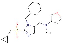 ({1-(cyclohexylmethyl)-2-[(cyclopropylmethyl)sulfonyl]-1H-imidazol-5-yl}methyl)methyl(tetrahydro-3-furanyl)amine