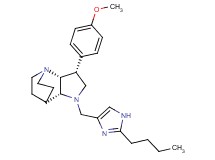 (3R*,3aR*,7aR*)-1-[(2-butyl-1H-imidazol-4-yl)methyl]-3-(4-methoxyphenyl)octahydro-4,7-ethanopyrrolo[3,2-b]pyridine
