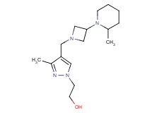 2-(3-methyl-4-{[3-(2-methylpiperidin-1-yl)azetidin-1-yl]methyl}-1H-pyrazol-1-yl)ethanol
