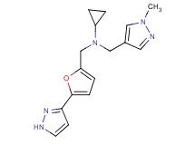 N-[(1-methyl-1H-pyrazol-4-yl)methyl]-N-{[5-(1H-pyrazol-3-yl)-2-furyl]methyl}cyclopropanamine