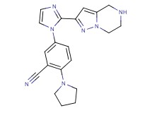 2-(1-pyrrolidinyl)-5-[2-(4,5,6,7-tetrahydropyrazolo[1,5-a]pyrazin-2-yl)-1H-imidazol-1-yl]benzonitrile hydrochloride