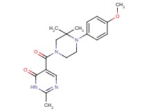 5-{[4-(4-methoxyphenyl)-3,3-dimethyl-1-piperazinyl]carbonyl}-2-methyl-4(3H)-pyrimidinone