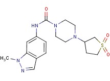 4-(1,1-dioxidotetrahydro-3-thienyl)-N-(1-methyl-1H-indazol-6-yl)piperazine-1-carboxamide