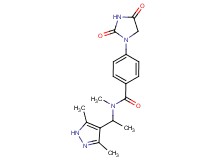 N-[1-(3,5-dimethyl-1H-pyrazol-4-yl)ethyl]-4-(2,4-dioxo-1-imidazolidinyl)-N-methylbenzamide