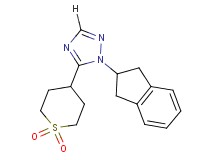1-(2,3-dihydro-1H-inden-2-yl)-5-(1,1-dioxidotetrahydro-2H-thiopyran-4-yl)-1H-1,2,4-triazole