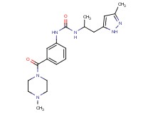 N-[1-methyl-2-(3-methyl-1H-pyrazol-5-yl)ethyl]-N'-{3-[(4-methylpiperazin-1-yl)carbonyl]phenyl}urea