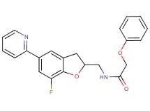 N-{[7-fluoro-5-(2-pyridinyl)-2,3-dihydro-1-benzofuran-2-yl]methyl}-2-phenoxyacetamide