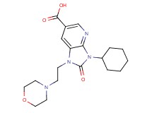 3-cyclohexyl-1-(2-morpholin-4-ylethyl)-2-oxo-2,3-dihydro-1H-imidazo[4,5-b]pyridine-6-carboxylic acid