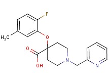 4-(2-fluoro-5-methylphenoxy)-1-(pyridin-2-ylmethyl)piperidine-4-carboxylic acid