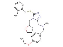 (4-ethoxybenzyl)methyl{[5-[(2-methylbenzyl)thio]-4-(tetrahydro-2-furanylmethyl)-4H-1,2,4-triazol-3-yl]methyl}amine