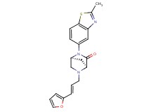 (1S*,4S*)-5-[(2E)-3-(2-furyl)-2-propen-1-yl]-2-(2-methyl-1,3-benzothiazol-5-yl)-2,5-diazabicyclo[2.2.1]heptan-3-one
