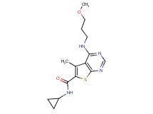 N-cyclopropyl-4-[(3-methoxypropyl)amino]-5-methylthieno[2,3-d]pyrimidine-6-carboxamide