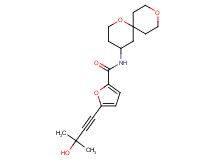 N-1,9-dioxaspiro[5.5]undec-4-yl-5-(3-hydroxy-3-methylbut-1-yn-1-yl)-2-furamide