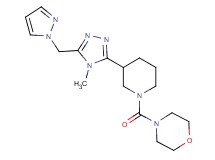 4-({3-[4-methyl-5-(1H-pyrazol-1-ylmethyl)-4H-1,2,4-triazol-3-yl]piperidin-1-yl}carbonyl)morpholine