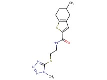 5-methyl-N-{2-[(1-methyl-1H-tetrazol-5-yl)thio]ethyl}-4,5,6,7-tetrahydro-1-benzothiophene-2-carboxamide