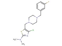 4-chloro-5-{[4-(3-fluorobenzyl)-1-piperazinyl]methyl}-N,N-dimethyl-1,3-thiazol-2-amine