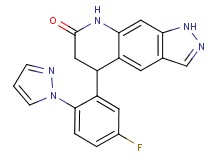 5-[5-fluoro-2-(1H-pyrazol-1-yl)phenyl]-1,5,6,8-tetrahydro-7H-pyrazolo[4,3-g]quinolin-7-one