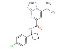 N-[1-(4-chlorophenyl)cyclobutyl]-7-isopropyl[1,2,4]triazolo[1,5-a]pyrimidine-5-carboxamide