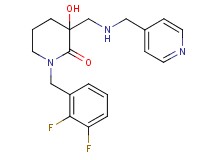 1-(2,3-difluorobenzyl)-3-hydroxy-3-{[(4-pyridinylmethyl)amino]methyl}-2-piperidinone