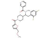 N-(2-(2,4-difluorophenyl)-1-{1-[5-(methoxymethyl)-2-furoyl]-4-piperidinyl}ethyl)-N-methylnicotinamide