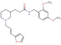 N-(2,4-dimethoxybenzyl)-3-{1-[(2E)-3-(2-furyl)-2-propen-1-yl]-3-piperidinyl}propanamide