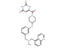 6-{[4-(3-{[methyl(5-quinolinylmethyl)amino]methyl}phenoxy)-1-piperidinyl]carbonyl}-2,4(1H,3H)-pyrimidinedione