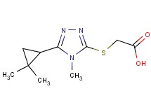{[5-(2,2-dimethylcyclopropyl)-4-methyl-4H-1,2,4-triazol-3-yl]thio}acetic acid