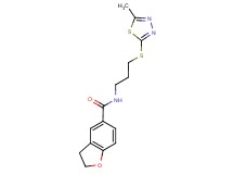 N-{3-[(5-methyl-1,3,4-thiadiazol-2-yl)thio]propyl}-2,3-dihydro-1-benzofuran-5-carboxamide