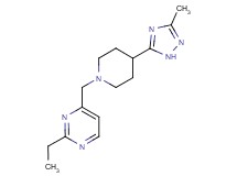 2-ethyl-4-{[4-(3-methyl-1H-1,2,4-triazol-5-yl)piperidin-1-yl]methyl}pyrimidine