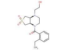 2-[(4aR*,7aS*)-4-(2-ethylbenzoyl)-6,6-dioxidohexahydrothieno[3,4-b]pyrazin-1(2H)-yl]ethanol
