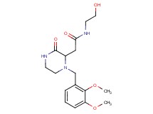 2-[1-(2,3-dimethoxybenzyl)-3-oxo-2-piperazinyl]-N-(2-hydroxyethyl)acetamide
