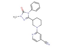 2-[3-(1-methyl-5-oxo-4-phenyl-4,5-dihydro-1H-1,2,4-triazol-3-yl)piperidin-1-yl]isonicotinonitrile