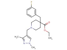 ethyl 1-[(1,3-dimethyl-1H-pyrazol-4-yl)methyl]-4-(3-fluorobenzyl)-4-piperidinecarboxylate