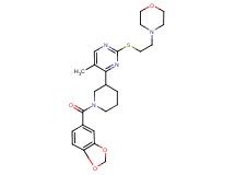 4-[2-({4-[1-(1,3-benzodioxol-5-ylcarbonyl)-3-piperidinyl]-5-methyl-2-pyrimidinyl}thio)ethyl]morpholine