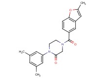 1-(3,5-dimethylphenyl)-4-[(2-methyl-1-benzofuran-5-yl)carbonyl]-2-piperazinone