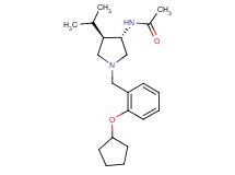 N-{(3S*,4R*)-1-[2-(cyclopentyloxy)benzyl]-4-isopropylpyrrolidin-3-yl}acetamide