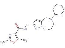 N-[(5-cyclohexyl-5,6,7,8-tetrahydro-4H-pyrazolo[1,5-a][1,4]diazepin-2-yl)methyl]-2,5-dimethyl-1,3-oxazole-4-carboxamide