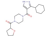 1-[(3-cyclohexyl-1H-pyrazol-4-yl)carbonyl]-4-(tetrahydro-2-furanylcarbonyl)piperazine