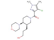 3-{(3R*,4S*)-1-[(4-chloro-1,5-dimethyl-1H-pyrazol-3-yl)carbonyl]-4-morpholin-4-ylpiperidin-3-yl}propan-1-ol