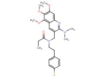 N-{[2-(dimethylamino)-5,6,7-trimethoxy-3-quinolinyl]methyl}-N-[2-(4-fluorophenyl)ethyl]propanamide
