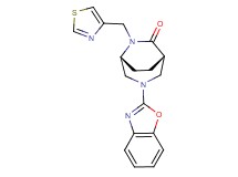 (1S*,5R*)-3-(1,3-benzoxazol-2-yl)-6-(1,3-thiazol-4-ylmethyl)-3,6-diazabicyclo[3.2.2]nonan-7-one