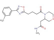 N-methyl-2-(4-{4-[3-(3-methylphenyl)-1,2,4-oxadiazol-5-yl]butanoyl}-3-morpholinyl)acetamide