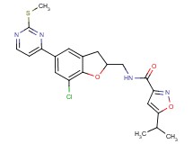 N-({7-chloro-5-[2-(methylthio)-4-pyrimidinyl]-2,3-dihydro-1-benzofuran-2-yl}methyl)-5-isopropyl-3-isoxazolecarboxamide