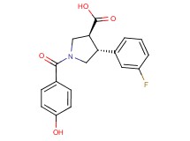 (3S*,4R*)-4-(3-fluorophenyl)-1-(4-hydroxybenzoyl)pyrrolidine-3-carboxylic acid
