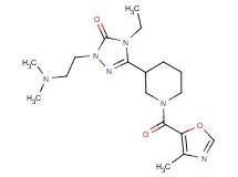 2-[2-(dimethylamino)ethyl]-4-ethyl-5-{1-[(4-methyl-1,3-oxazol-5-yl)carbonyl]piperidin-3-yl}-2,4-dihydro-3H-1,2,4-triazol-3-one