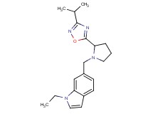 1-ethyl-6-{[2-(3-isopropyl-1,2,4-oxadiazol-5-yl)-1-pyrrolidinyl]methyl}-1H-indole