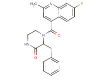 3-benzyl-4-[(7-fluoro-2-methylquinolin-4-yl)carbonyl]piperazin-2-one