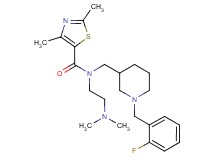 N-[2-(dimethylamino)ethyl]-N-{[1-(2-fluorobenzyl)-3-piperidinyl]methyl}-2,4-dimethyl-1,3-thiazole-5-carboxamide