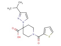 4-(3-isopropyl-1H-pyrazol-1-yl)-1-(2-thienylcarbonyl)piperidine-4-carboxylic acid